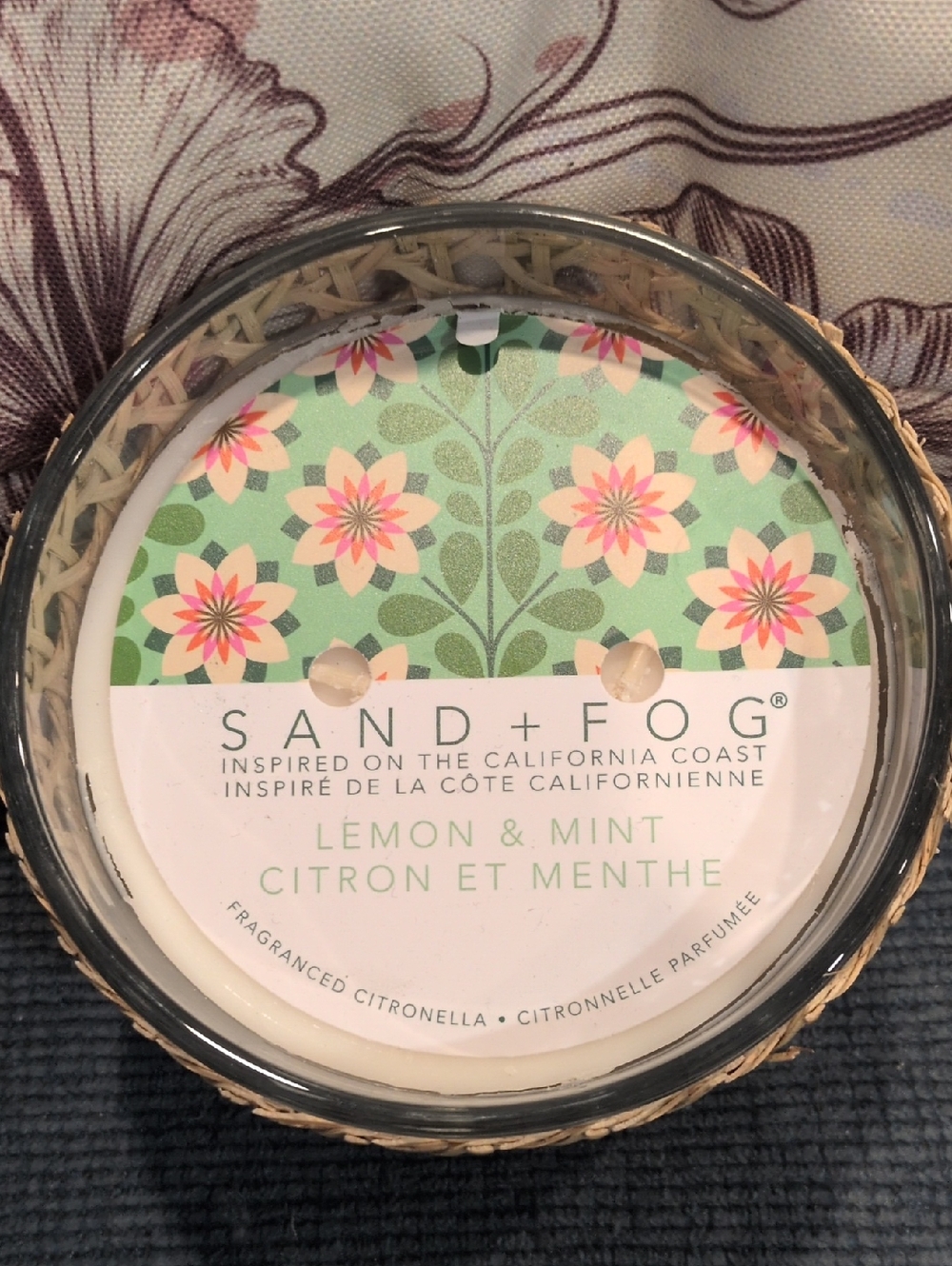 Sand + Fog Lemon & Mint Scented Citronella Candle